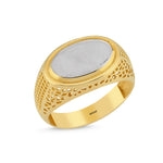 Load image into Gallery viewer, 14ct Gri Stone Set Gold Men's Ring