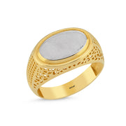 14ct Gri Stone Set Gold Men's Ring