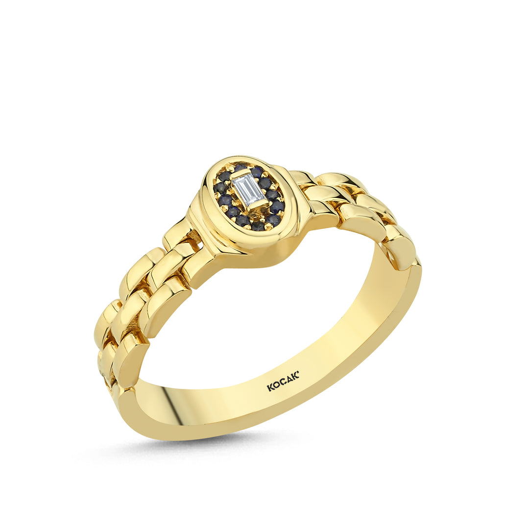 0.04 Karat Diamond Design Men's Ring