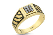 0.14 Karat Diamond Design Men's Ring
