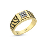 Load image into Gallery viewer, 0.14 Karat Diamond Design Men's Ring