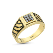 0.14 Karat Diamond Design Men's Ring