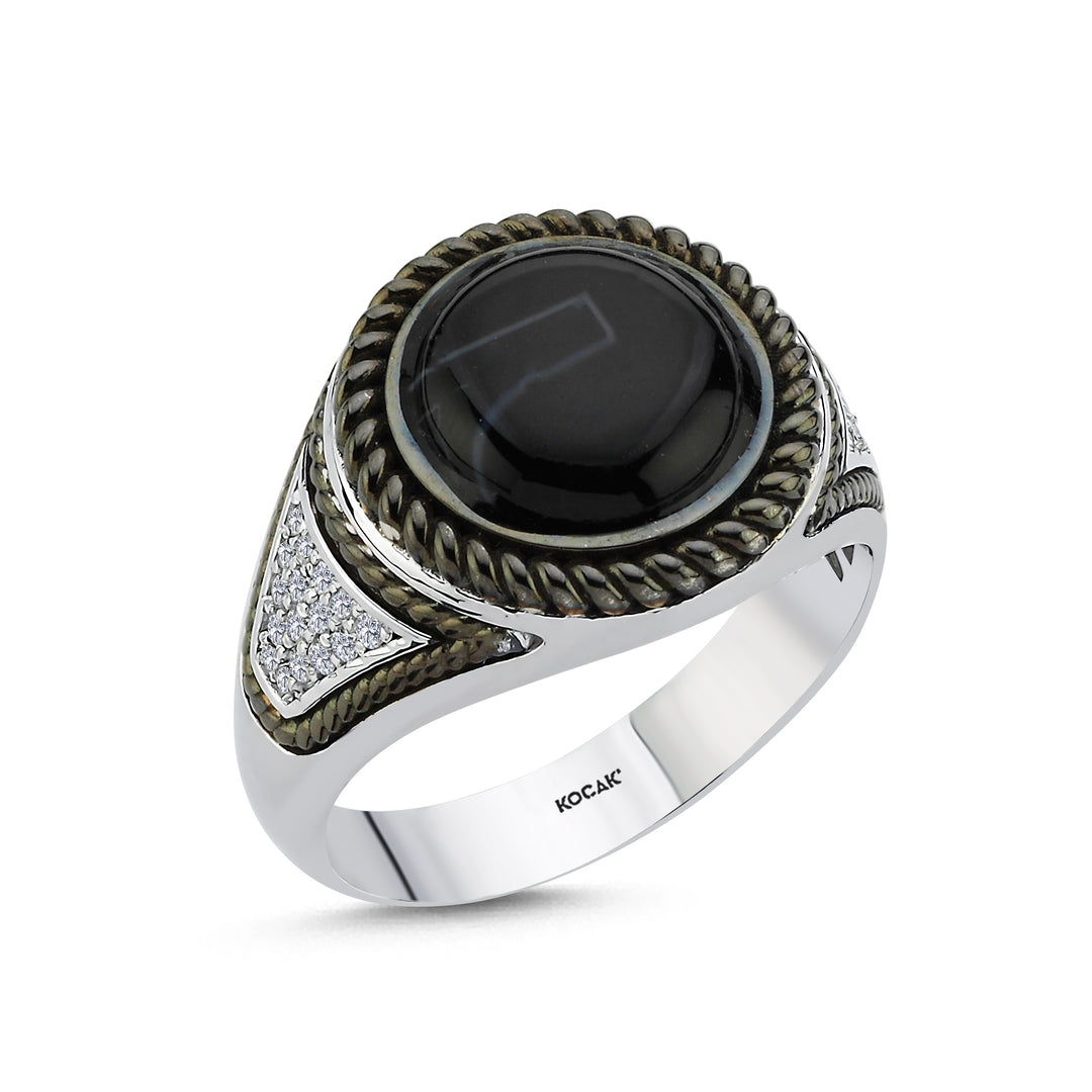 0.22 Karat Diamond Design Men's Ring