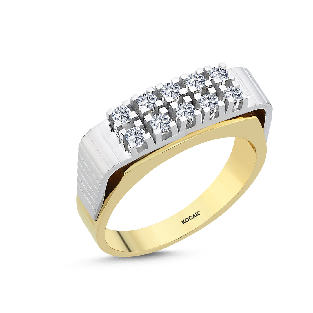 0.45 Karat Diamond Design Men's Ring