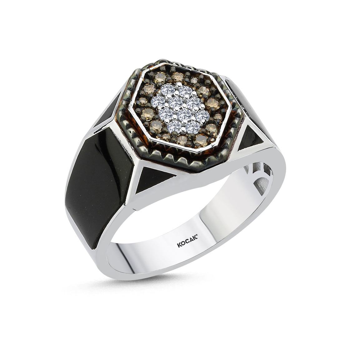 0.34 Karat Diamond Design Men's Ring