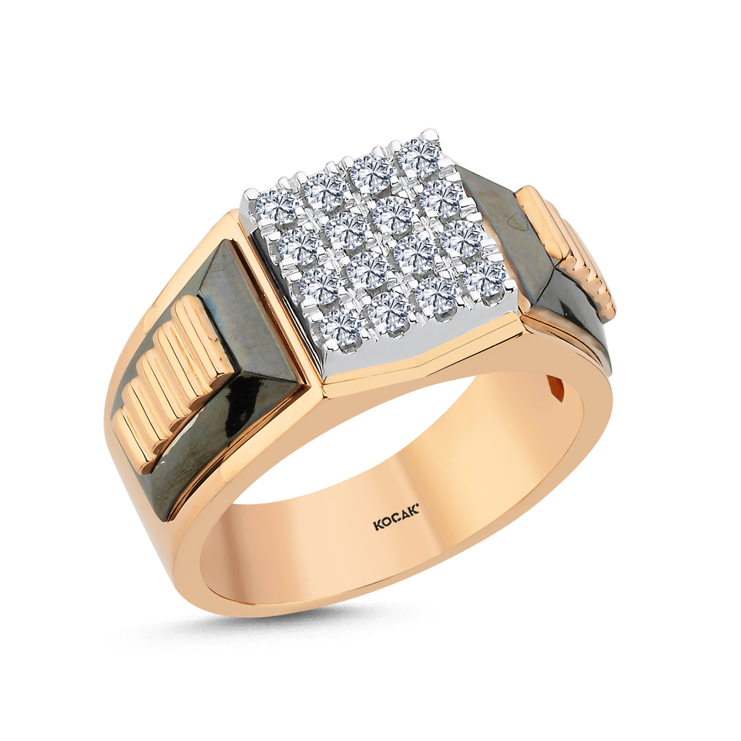 0.51 Karat Diamond Design Men's Ring