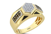 0.49 Karat Diamond Design Men's Ring