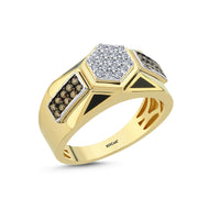 0.49 Karat Diamond Design Men's Ring
