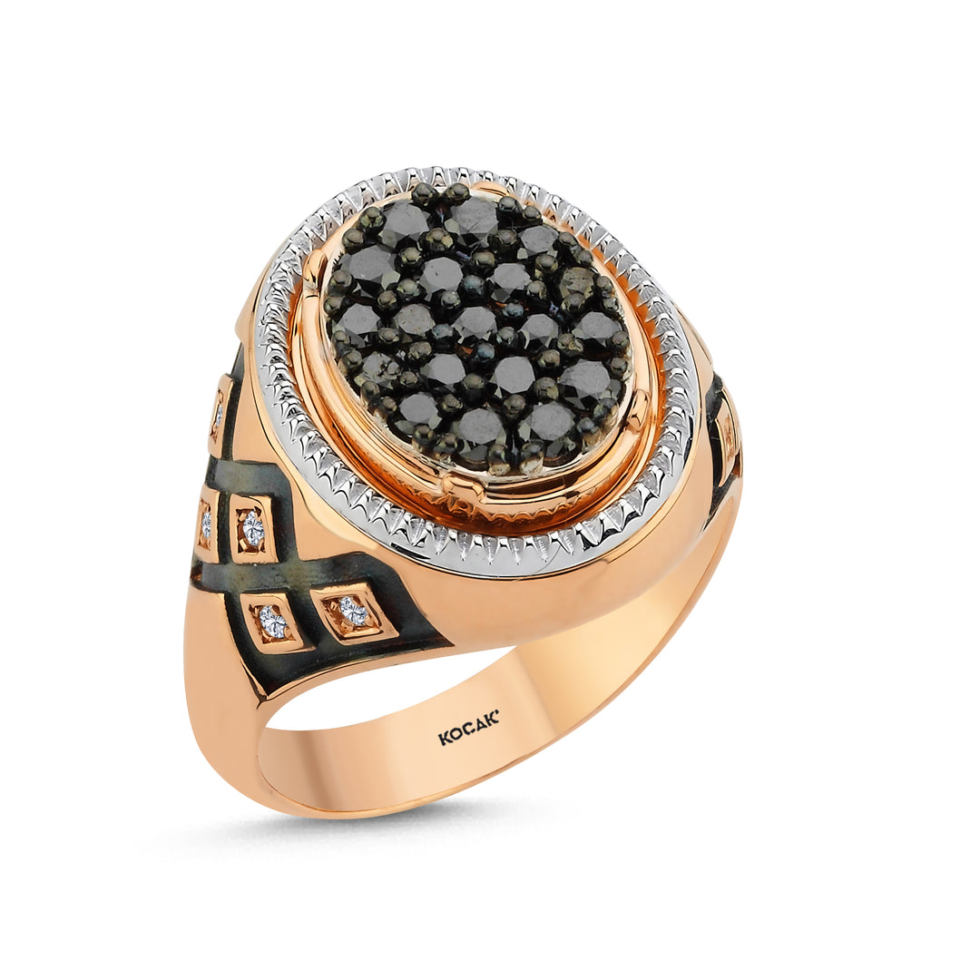 0.86 Karat Diamond Design Men's Ring