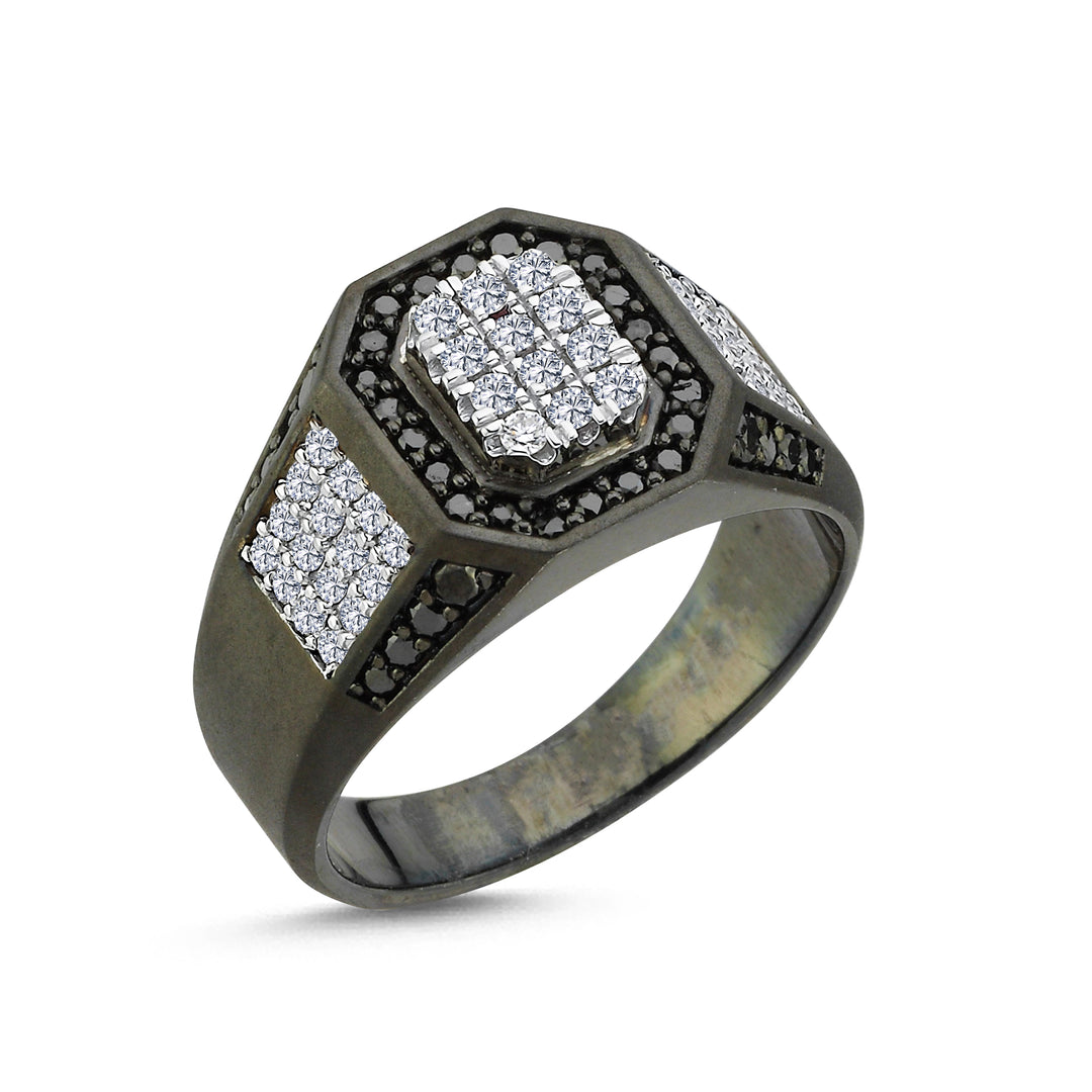 0.98 Karat Diamond Design Men's Ring