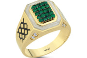 0.12 Karat Diamond Design Men's Ring