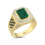 Load image into Gallery viewer, 0.12 Karat Diamond Design Men's Ring