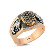 0.41 Karat Diamond Design Men's Ring