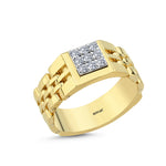 Load image into Gallery viewer, 0.28 Karat Diamond Design Men's Ring
