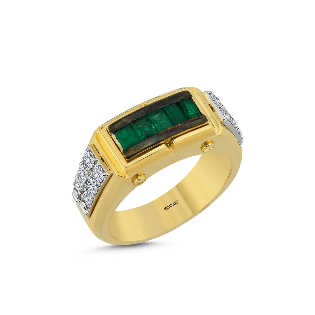 1.18 Karat Diamond Design Men's Ring