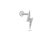 0.04 Karat Şimşek Figürlü Diamond Design Men's Earrings