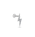Load image into Gallery viewer, 0.04 Karat Şimşek Figürlü Diamond Design Men's Earrings