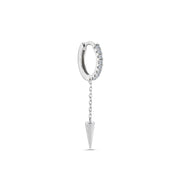 0.07 Karat Diamond Design Men's Earrings