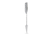 0.07 Karat Diamond Design Men's Earrings