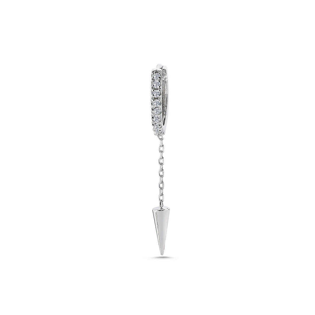 0.07 Karat Diamond Design Men's Earrings