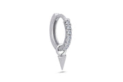 0.10 Karat Diamond Design Men's Halka Earrings