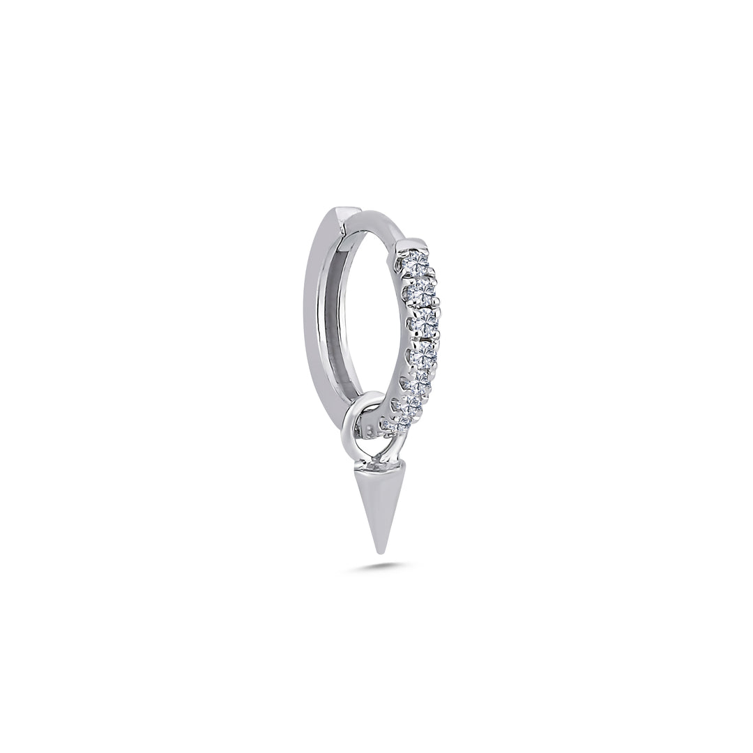0.10 Karat Diamond Design Men's Halka Earrings