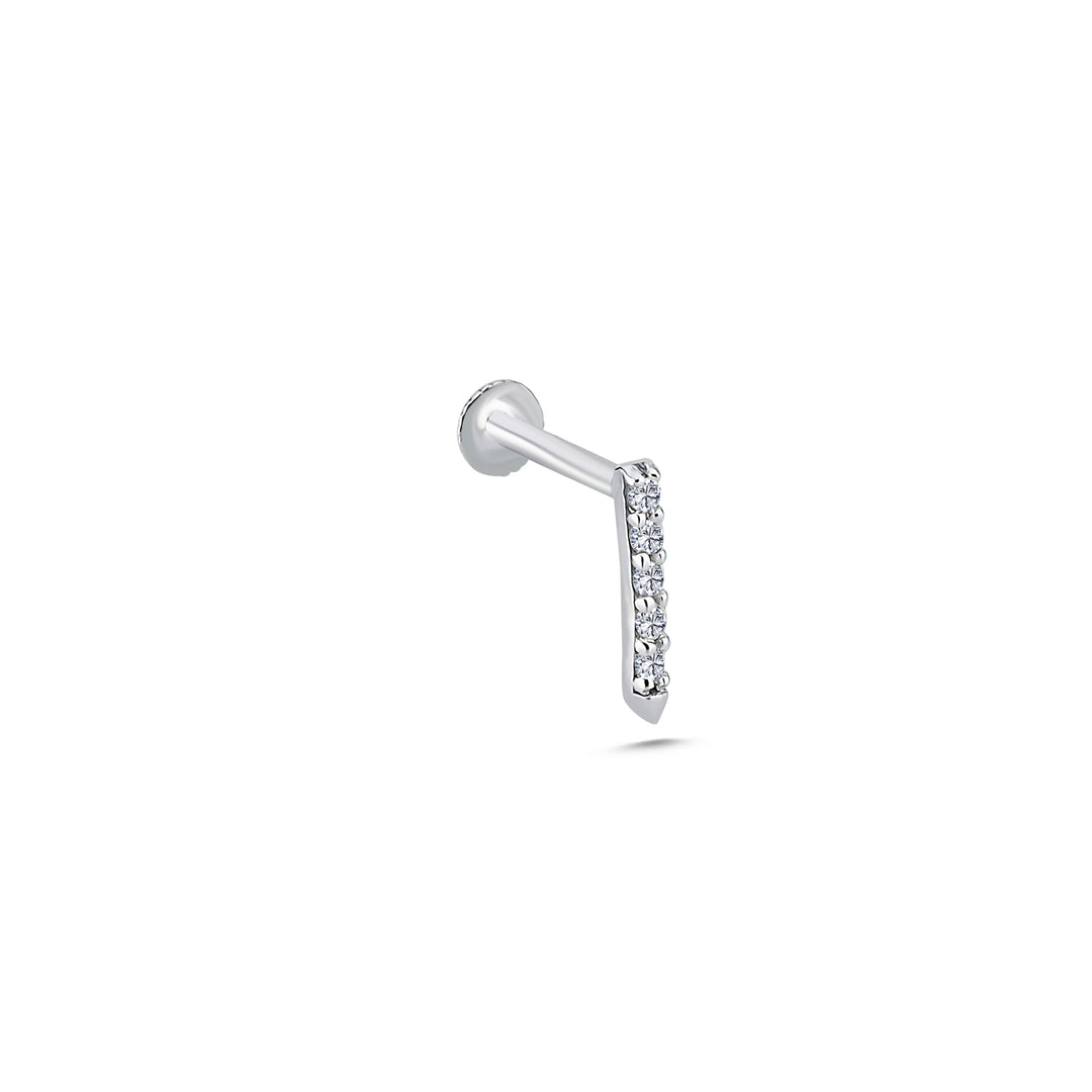 0.04 Karat Diamond Design Men's Earrings