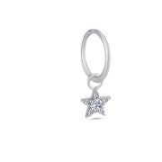 0.13 Karat Yıldız Figürlü Diamond Design Men's Halka Earrings