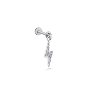 0.04 Karat Şimşek Figürlü Diamond Design Men's Earrings