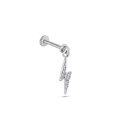 0.04 Karat Şimşek Figürlü Diamond Design Men's Earrings
