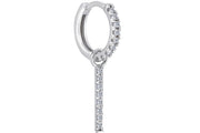 0.13 Karat Diamond Design Men's Halka Earrings