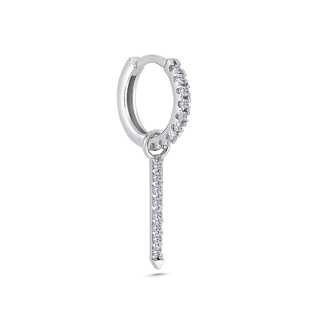 0.13 Karat Diamond Design Men's Halka Earrings
