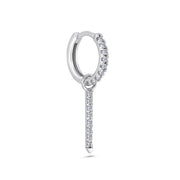 0.13 Karat Diamond Design Men's Halka Earrings