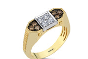 0.69 Karat Diamond Design Men's Ring