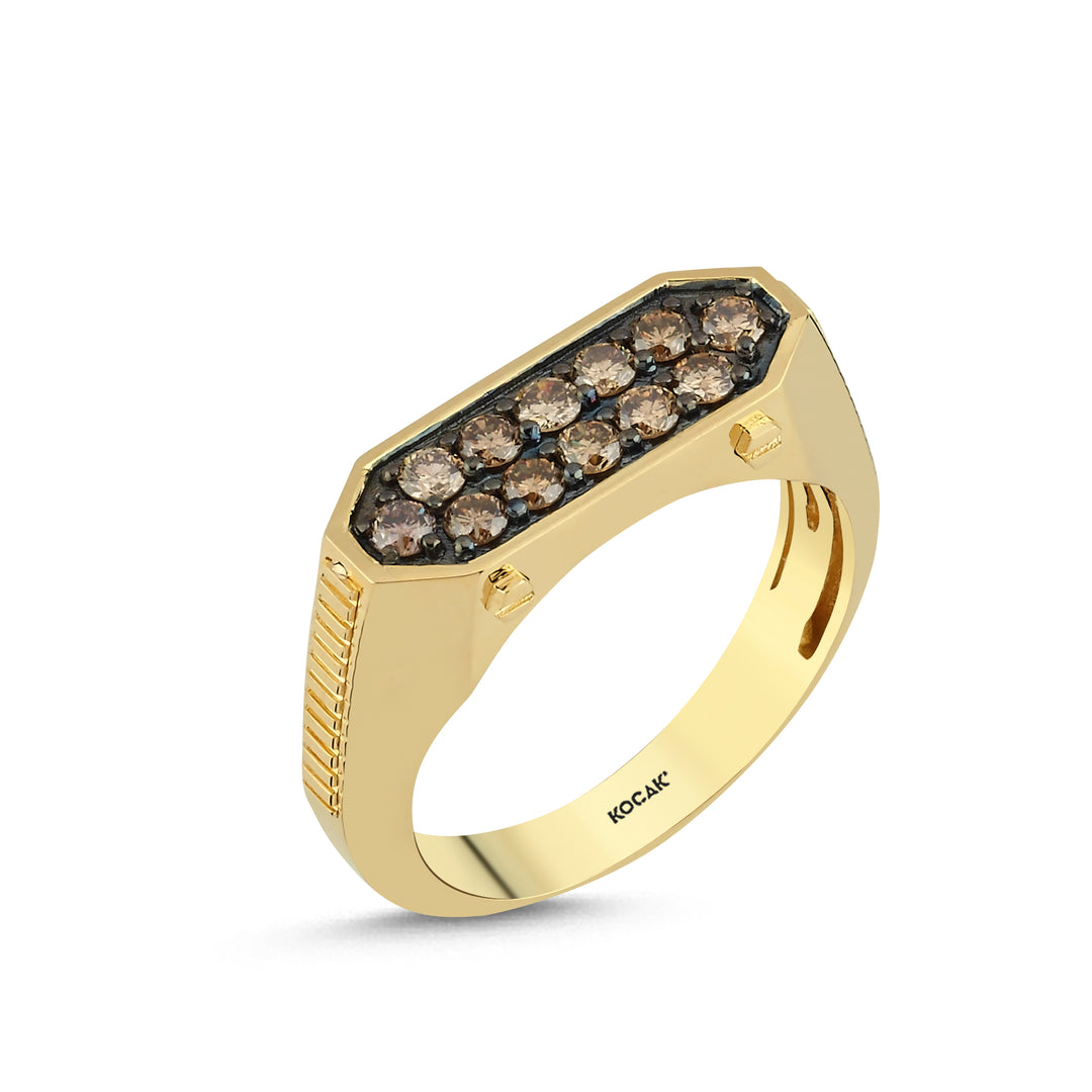 0.67 Karat Diamond Design Men's Ring
