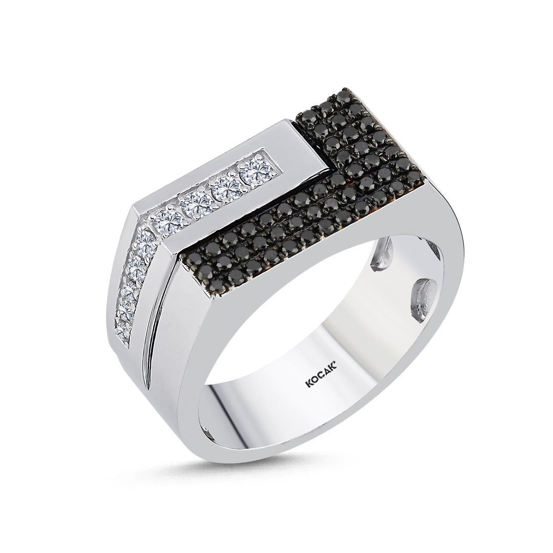 0.75 Karat Diamond Design Men's Ring