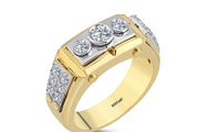 1.03 Karat Diamond Design Men's Ring