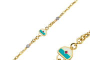 14ct Symbol Design Gold Bracelet
