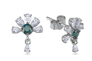 1.14 Karat Mavi Stone Set Diamond Design Earrings