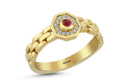 0.21 Karat Diamond Design Men's Ring