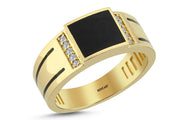 0.10 Karat Diamond Design Men's Ring
