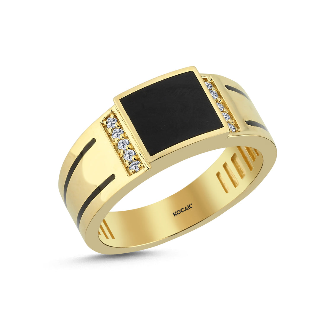 0.10 Karat Diamond Design Men's Ring