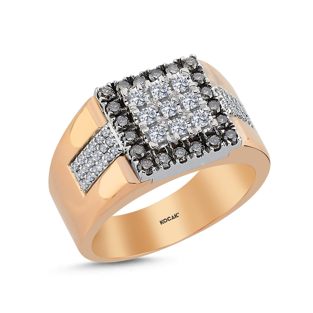 0.92 Karat Diamond Design Men's Ring