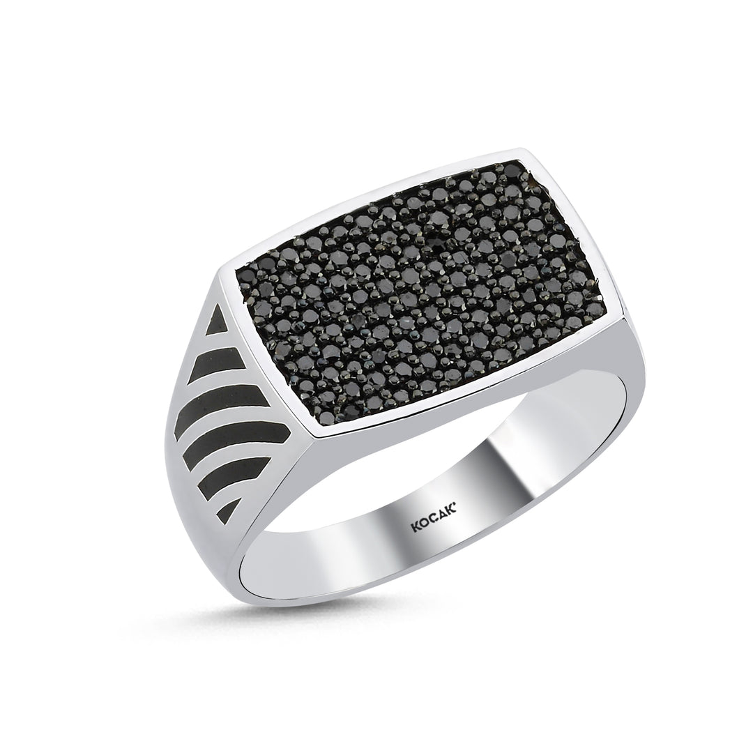 0.58 Karat Diamond Design Men's Ring