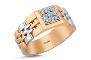 0.28 Karat Diamond Design Men's Ring