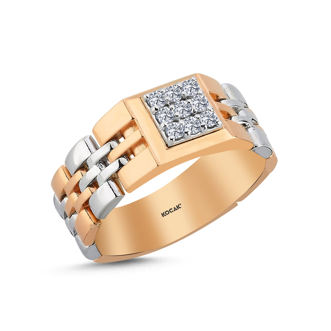 0.28 Karat Diamond Design Men's Ring