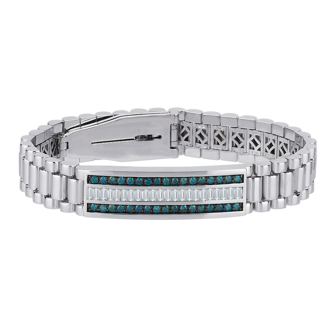 2.08 Karat Diamond Design Men's Bracelet