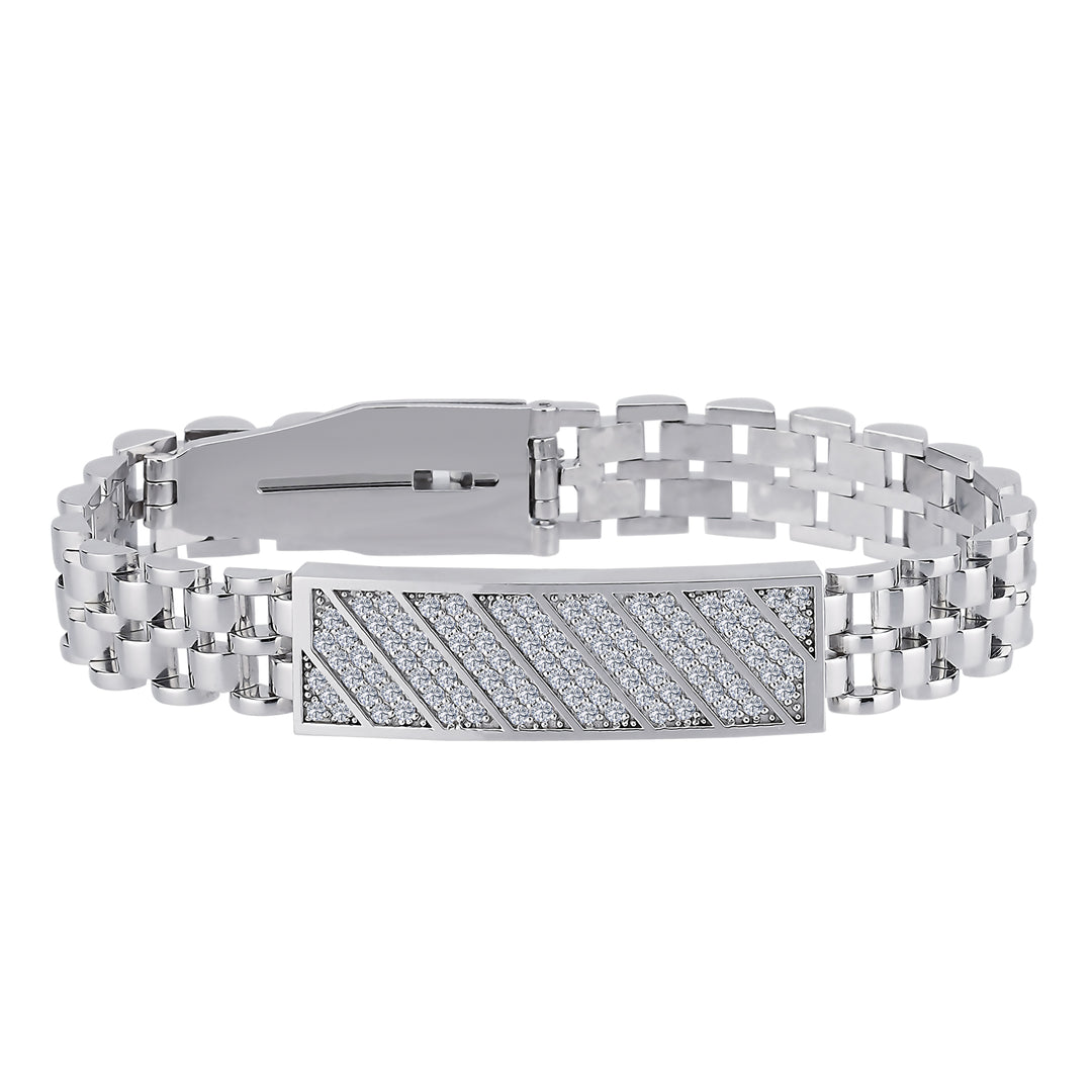 1.50 Karat Diamond Design Men's Bracelet