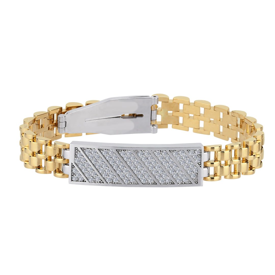 1.52 Karat Diamond Design Men's Bracelet