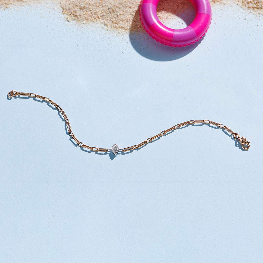 0.09 Karat Diamond Design Bracelet